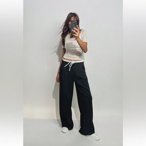 Zara Double Waist Leg Pants - NWT